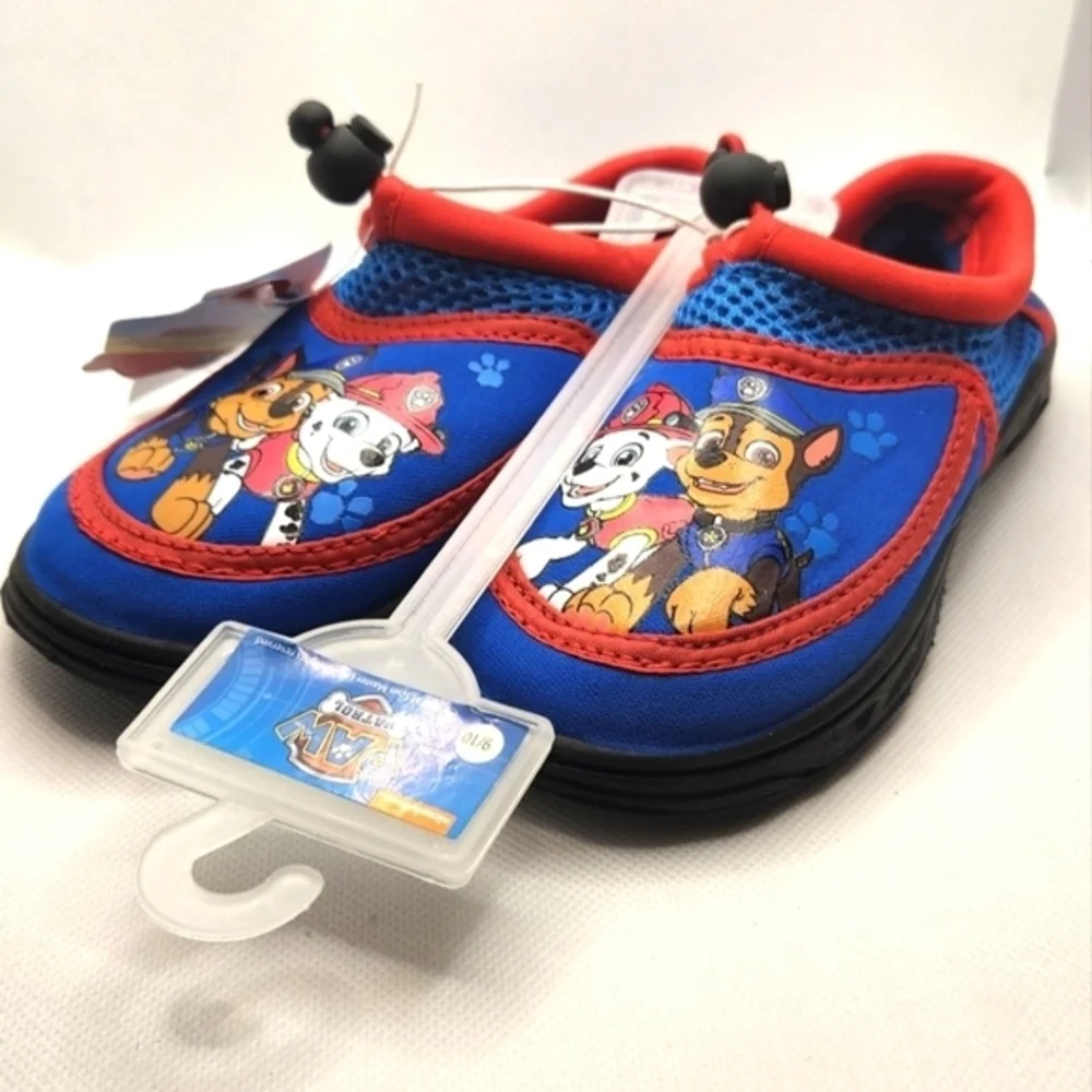 Paw Patrol Nickelodeon Water‎ Shoes Red and Blue Size 9/10 NWT